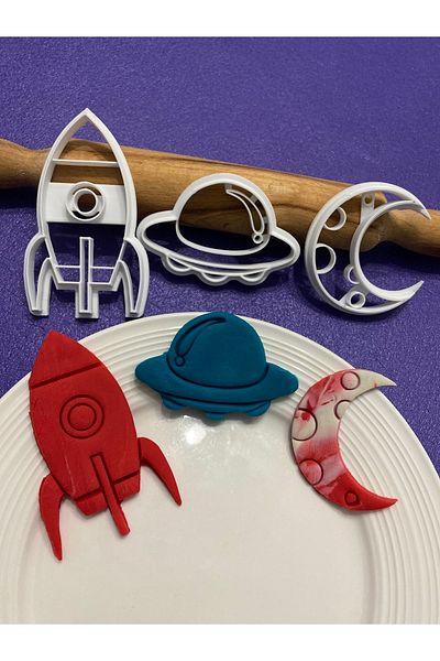 Mini Tasarım Atölyem Space Themed Cookie Mold Set
