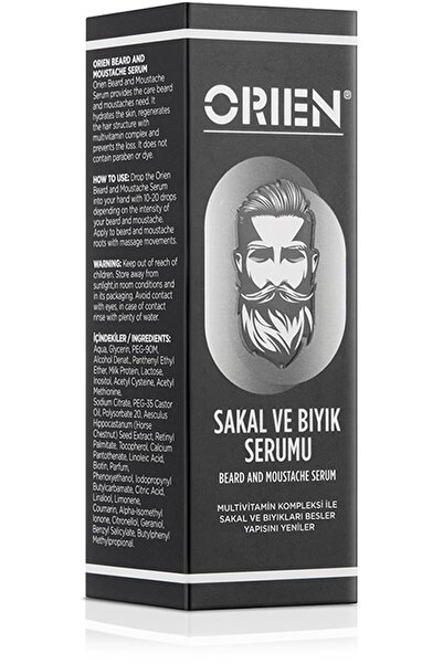 Orien Erkek Sakal Ve Bıyık Dökülme Karşıtı Ve Güçlendirici Serumu 50 ml