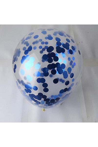 Parti dolabı 1 Pack of Dark Saks Blue, Dark Blue, Transparent Balloon Confetti Sequins (10gr)