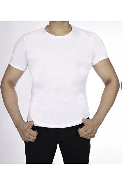 Genel Markalar Suprem Kısa Kol Pis Dikiş Slımfıt Düz Tshırt -1884