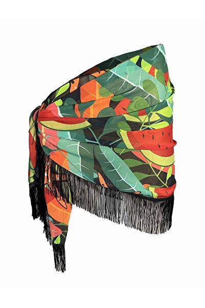 Bolder Amore Tasseled Watermelon Pattern Pareo
