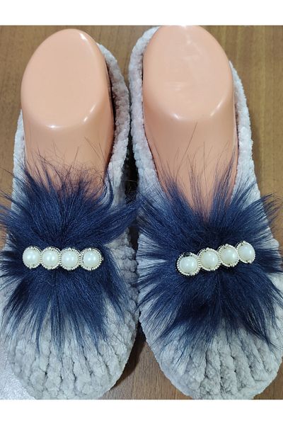 Kevser nur tuhafiye Hand Knitted Home Ballerinas