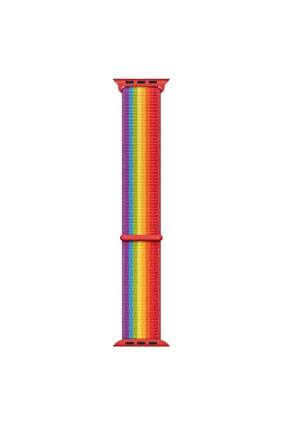 Microsonic Apple Watch Series 3 38 mm Hasırlı Kordon Woven Sport Loop Pride Edition