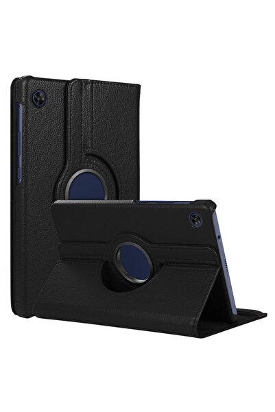 Microsonic Huawei Matepad T8 8'' Uyumlu Kılıf 360 Rotating Stand Deri Siyah