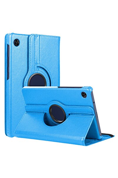 Microsonic Huawei Matepad T8 8'' Uyumlu Kılıf 360 Rotating Stand Deri Mavi