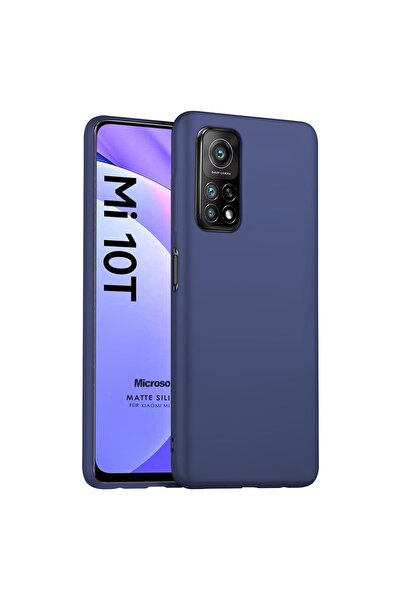 Microsonic Matte Silicone Xiaomi Mi 10t Pro Kılıf Lacivert