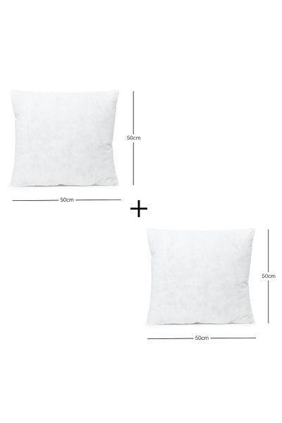 Ocean Home Textile 2 Τεμάχια 50x50 Μαξιλάρι Ριχτάρι από Ίνες Σιλικόνης Εσωτερικό Μαξιλάρι 350 γρ.