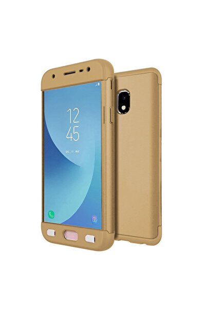Microsonic Galaxy J7 Pro Kılıf, Microsonic Double Dip 360 Protective Gold