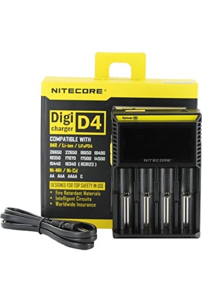 Nitecore Digi D4 Lcd Şarj Cihazı Aa Aaa C 18650 C Uyumlu