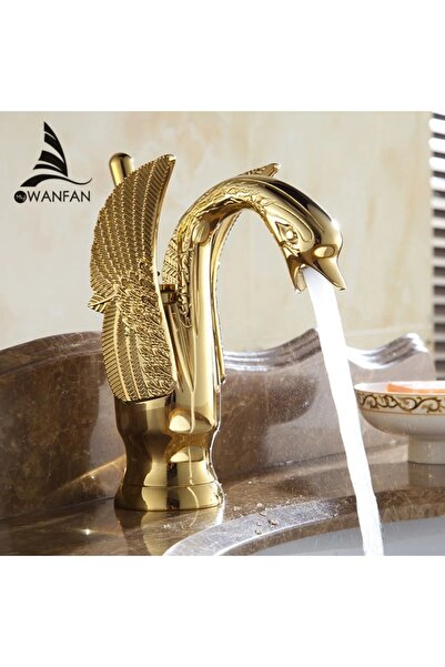 OEM Banyo Lavabo Bataryası Kuğu Model Altın Dore Yeni Ürün Ithal 7 Yıl Garantili