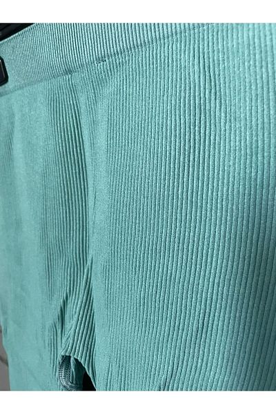 Dilvin 7923 Leichte, mit Petrolsteinen gewaschene Leggings mit Absatz