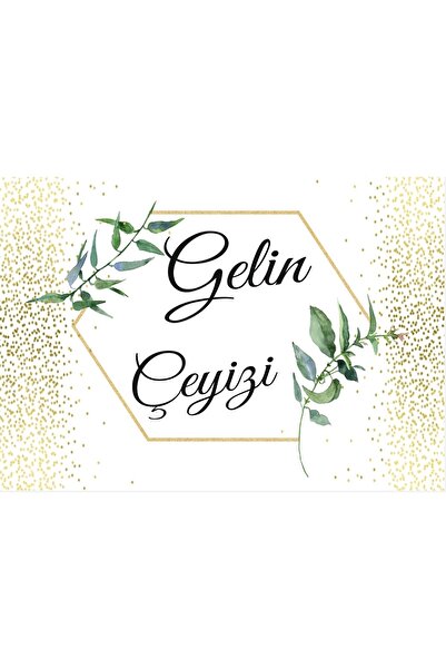 ORGANİZASYON HEDİYEM 10 Adet Çeyiz Kolisi Için Sticker A4 Boyutunda Yapışkan Kağıt