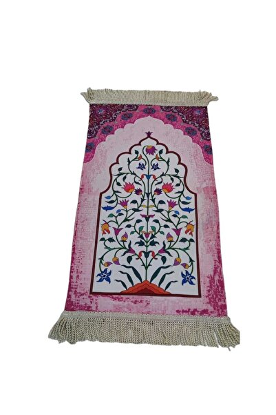 hicazavm Küçük Boy Çocuk Seccadesi Laleli Sarmaşık Model Dua Ibadet