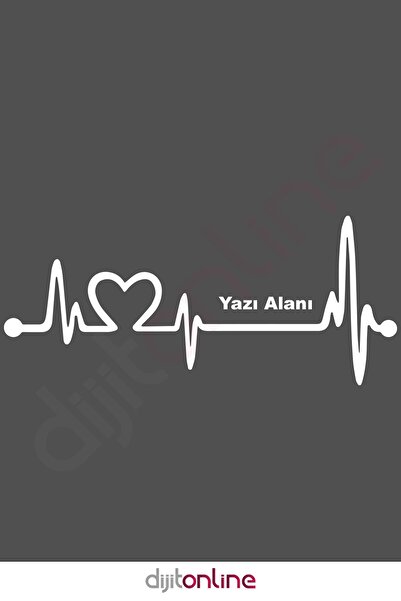 Dijitonline Kalp Nabız Atışı Oto Sticker Araba Sticker-oto Sticker-araba Stic...