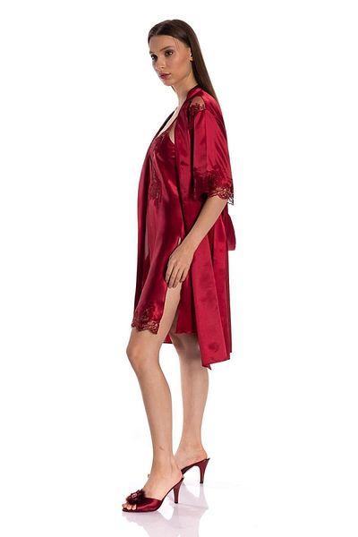 Espuar Women's Claret Red 6-Piece Nightgown Set T3075