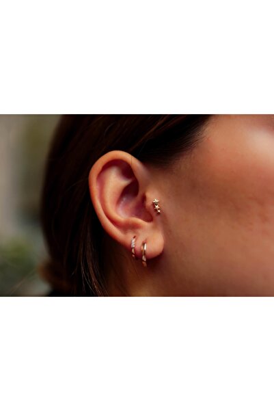 Reis Kuyumculuk Reis Sıra Yıldız Tragus 14 Ayar