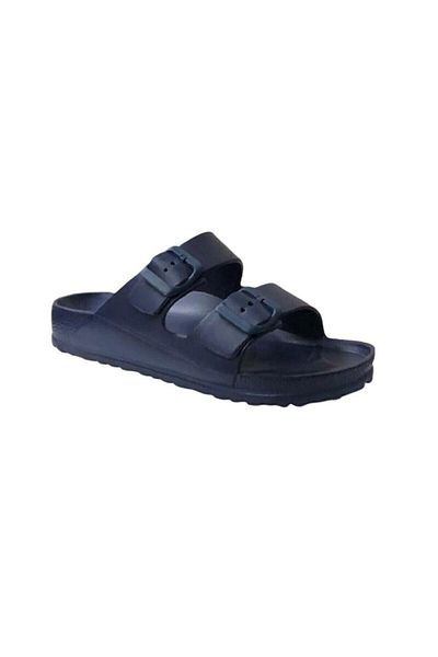 İmerShoes Παντόφλες Unisex Navy Blue - Διπλό λουράκι, αγκράφα, ρυθμιζόμενα ελαφριά σανδάλια 133
