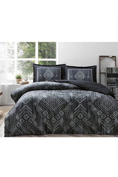 Özdilek Double Gray Boucle Duvet Cover Set - Ranforce