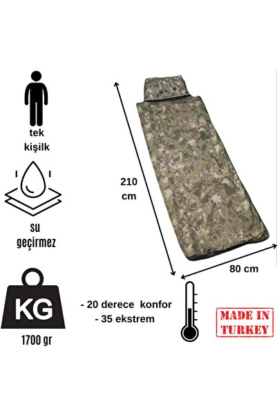 LIGHTINGHM Αδιάβροχος στρατιωτικός υπνόσακος Camping Trip -20