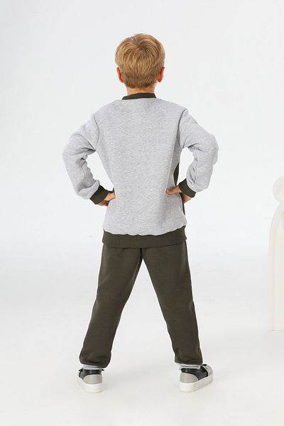 LupiaKids بدلة رياضية كاكي بير بوي