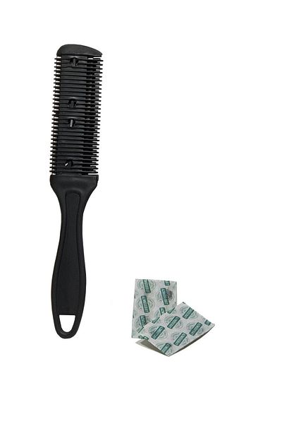 Paradise Practical Hair Cutting Comb Hair Razor with 2 Derby Razors Gift