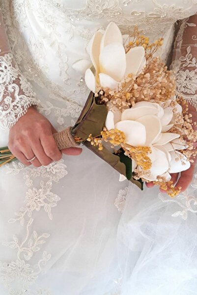 Lotus Hediye Manolya Gelin Çiçeği (gelin Buketi)