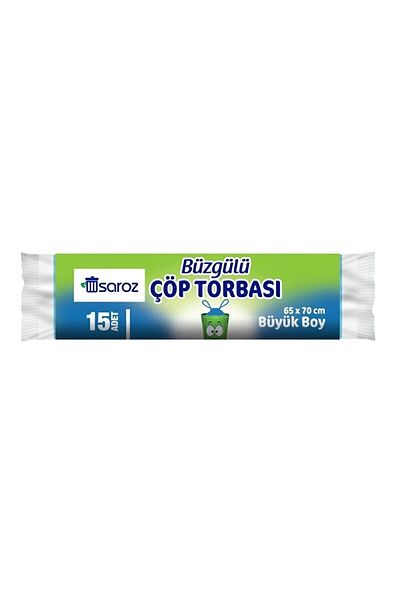 Saroz 15 Pieces 65*70 Cm Drawstring Garbage Bag