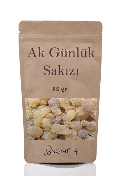 BAZAAR 4 Akgünlük Sakızı Sığla Ağacı Reçine Günlük Bitkisi 85 gr