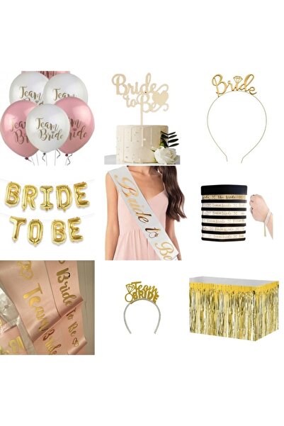 Happyland Gold Bekarlığa Veda 43 Parça Bride To Be Lüks Ekonomik Set