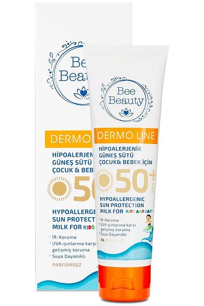 Bee Beauty Hypoallergenic Children's and Baby's Sun Milk - 50+spf 100 Ml, Body Sun