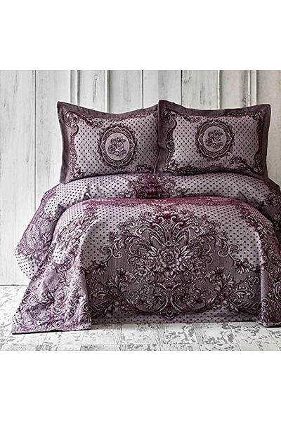 Karaca Σετ Κάλυμμα Διπλού Κρεβατιού Home Espino Dark Claret Red