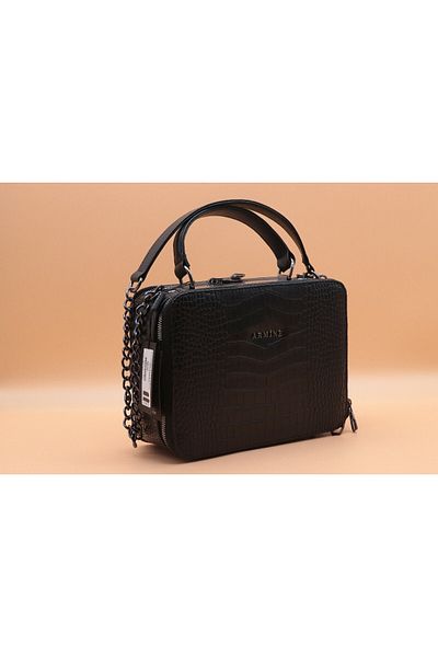 Armine Black Croco Women's Bag - 122 Model