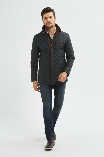 İkbal Julian Black Genuine Leather Coat Men