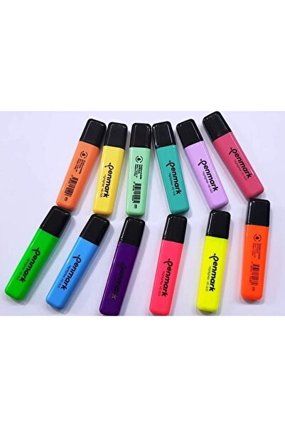 penmark قلم تحديد نيون أزرق فاتح، عبوة من 10 قطع