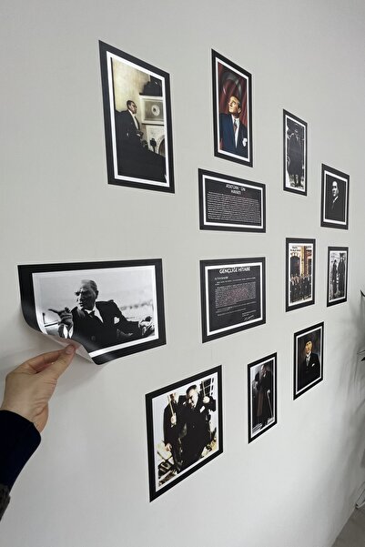 statik kağıt Statikl Tutunma Özellikli 12 'li Atatürk Poster Set 20 - 30