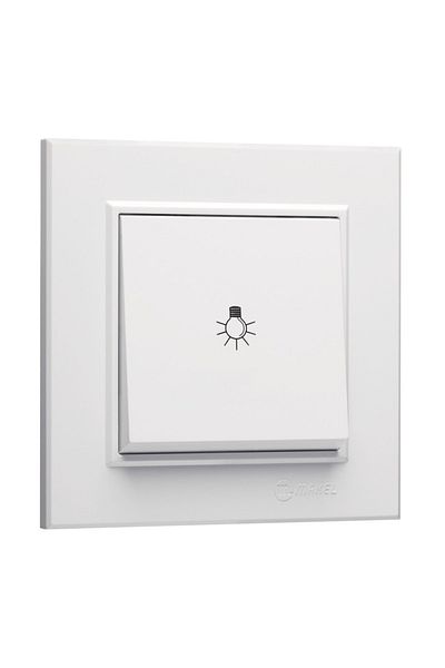 MAKEL Karea White Light-Ring Switch + Single Frame