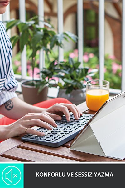 logitech K380 Klavye Bluetooth Türkçe Multi-Device Kompakt Kablosuz Siyah