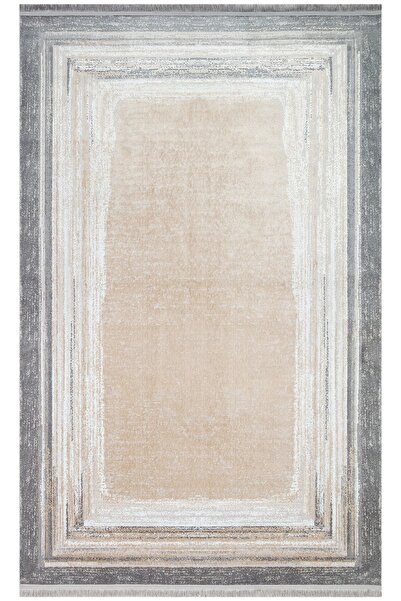 Eko Halı Sateen St 15 Grey Vizon Xw Makinede Yıkanabilen, Kaymaz Tabana Sahip...