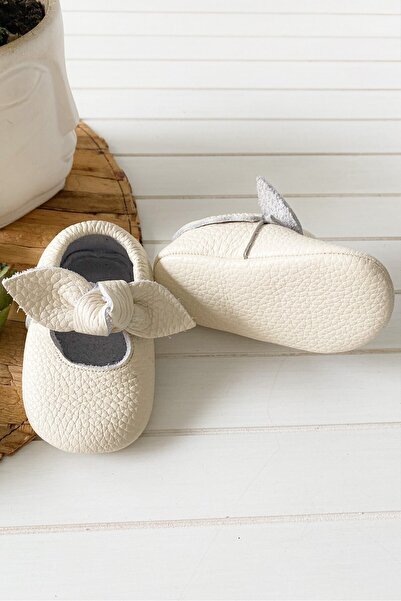 Li Puna - Luz Series White 100% Leather Baby First Step Shoes