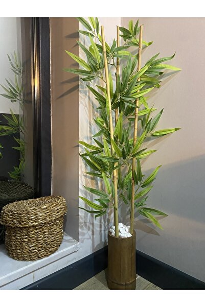 NS BAMBU DEKOR 120 Cm Ithal Bambu Saksı Gerçek Yaprak Görünümlü Islak Dokulu ...