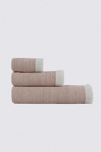 Ecocotton Σετ πετσετών λινό από οργανικό βαμβάκι 3 τεμαχίων μάρκας Hasna