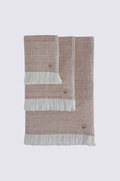 Ecocotton Hasna Brand 3-Piece Organic Cotton Linen Towel Set