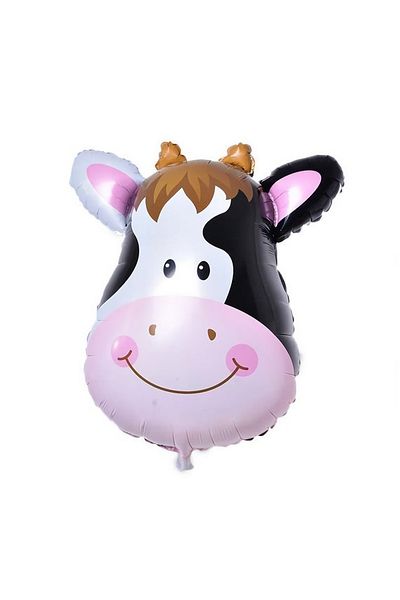 papercraft Black / White Cow Figure Foil Balloon 1 Piece 22 Inch
