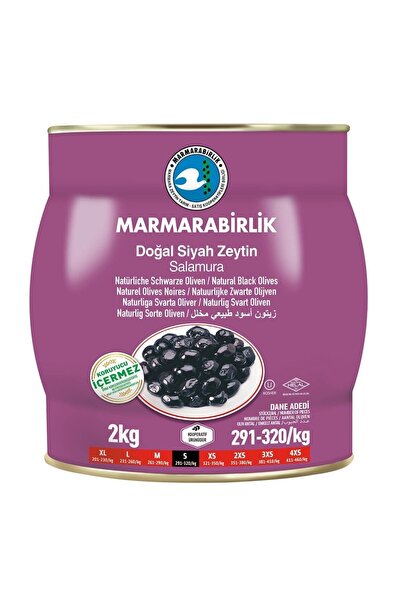 MarmaraBirlik 2 Kg Pembe Teneke Zeytin *3
