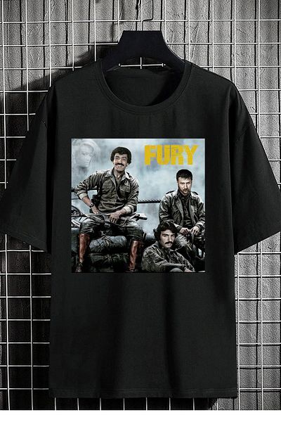 DEEPSENCE Unisex Oversize T-shirt Müslüm Fury Front Print Black