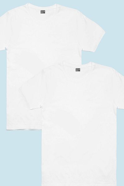 ROCKANDROLL Tricou alb simplu pentru băiat Eco Pack de 2