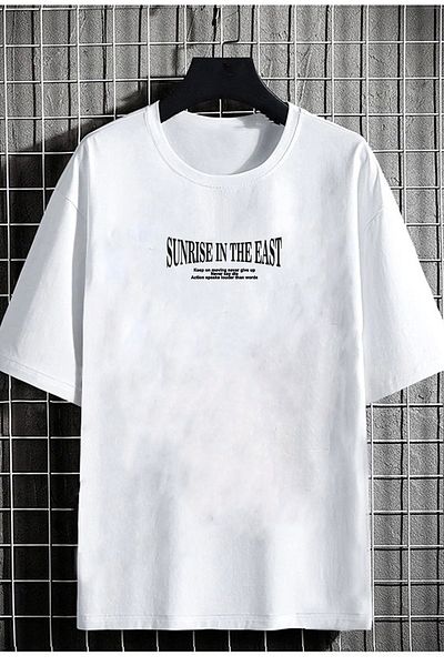 DEEPSENCE Unisex Oversize T-shirt Notime Back Print White