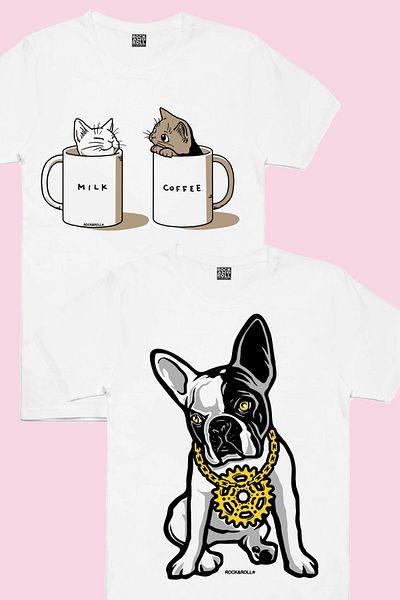 ROCKANDROLL Tricou pentru fetiță Rapper francez Milky and Plain Eco Pack de 2