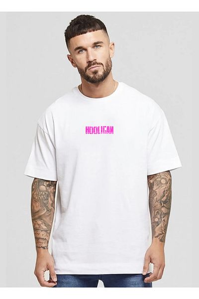 DEEPSENCE Men's Oversize T-shirt Hooligan Back Printed White