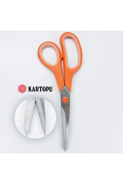 Kartopu مقص متعدد الأغراض بقبضة مريحة عرض 8 سم وطول 21 سم